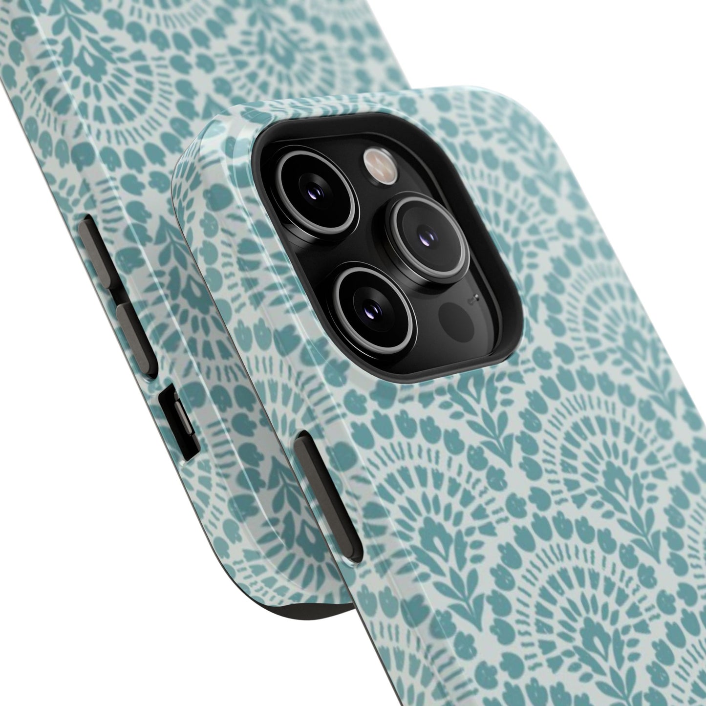 Aqua Lace Pattern Phone Case