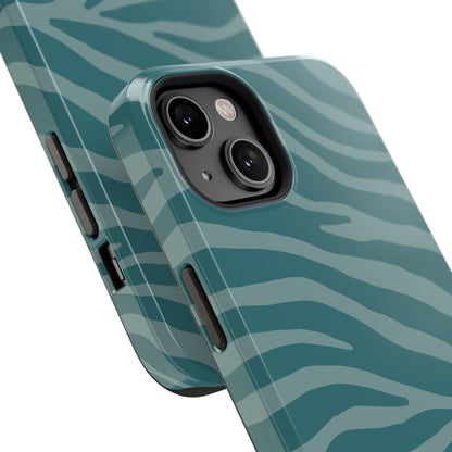 Teal Zebra Phone Case