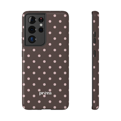 Brown and Pink Polka Dot Phone Case
