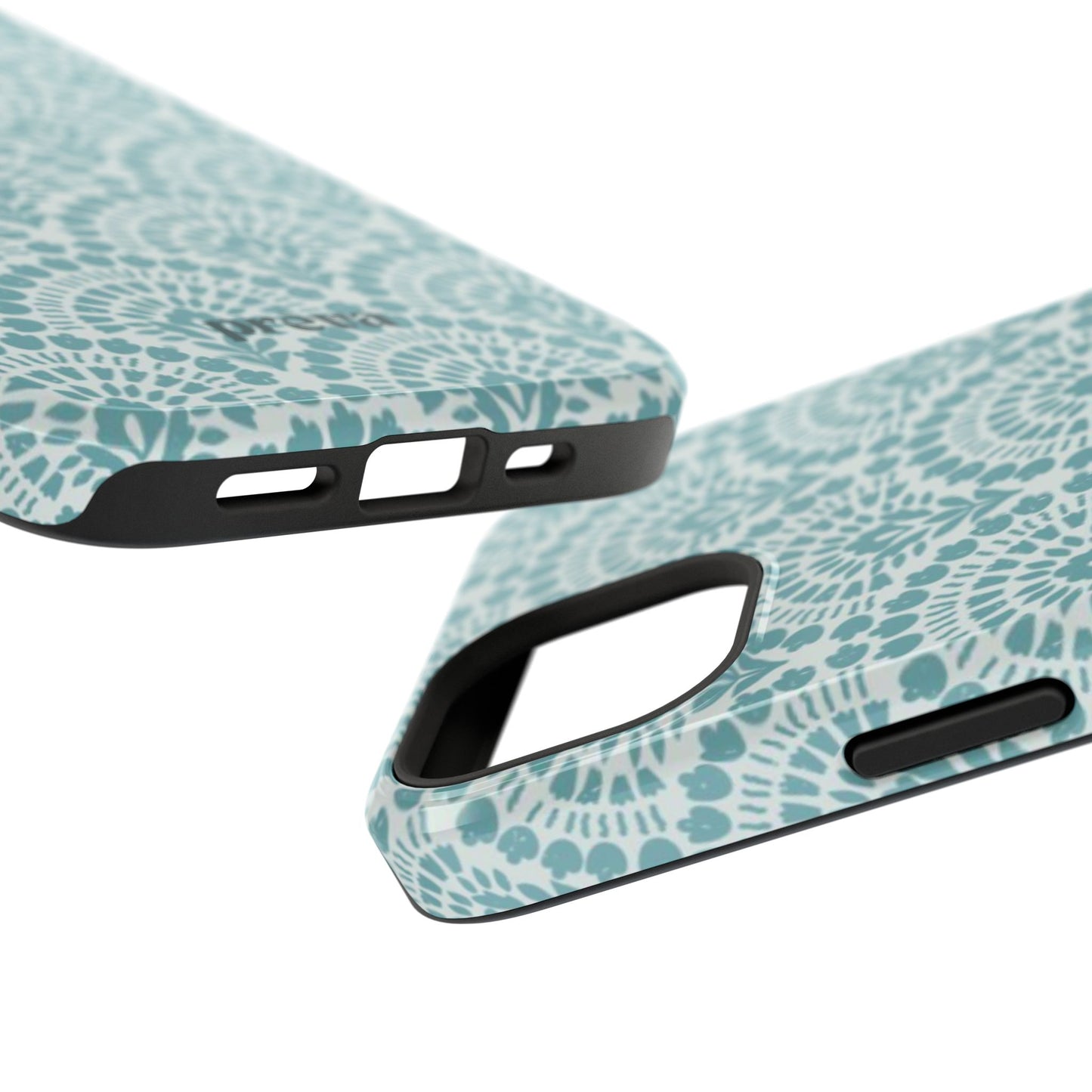 Aqua Lace Pattern Phone Case