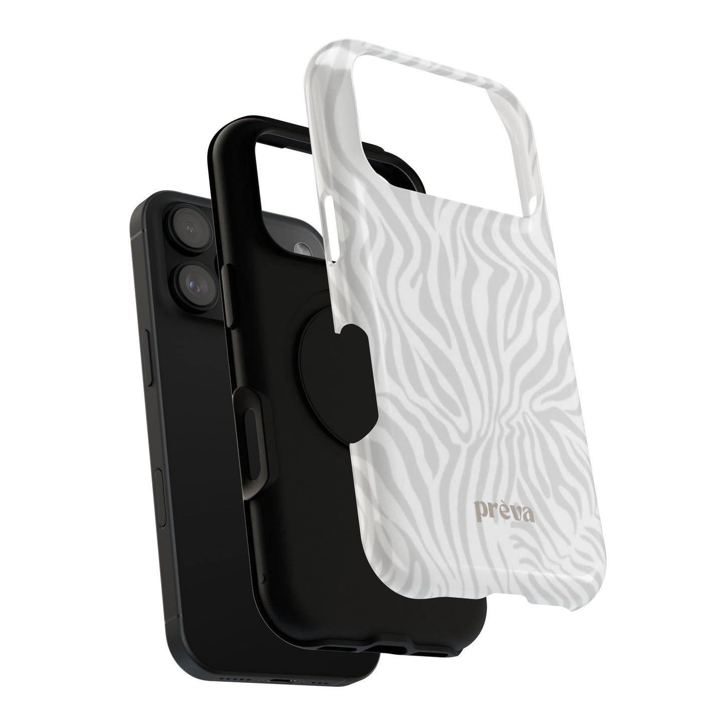 Zebra White Wave Phone Case
