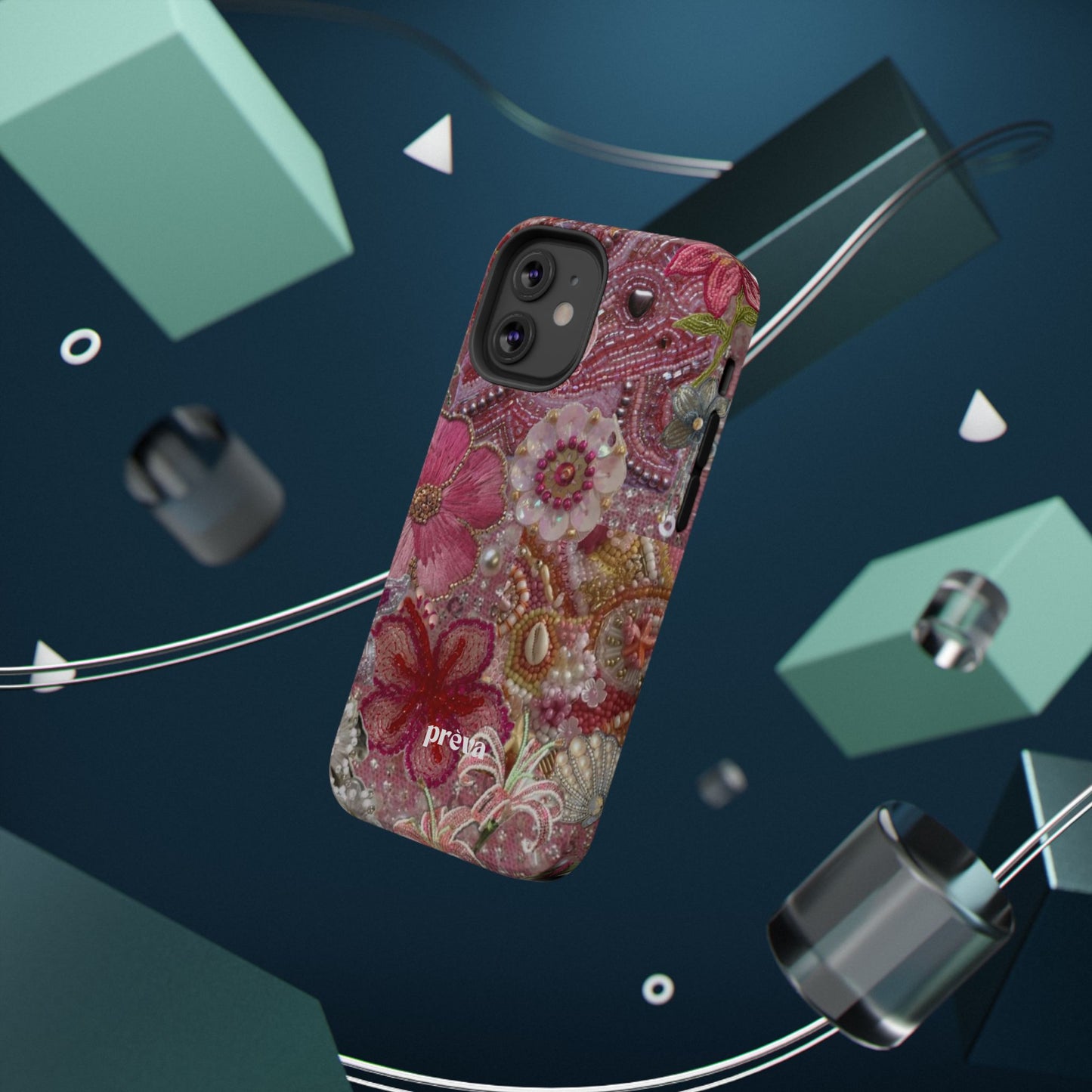 Floral Embroidery Phone Case