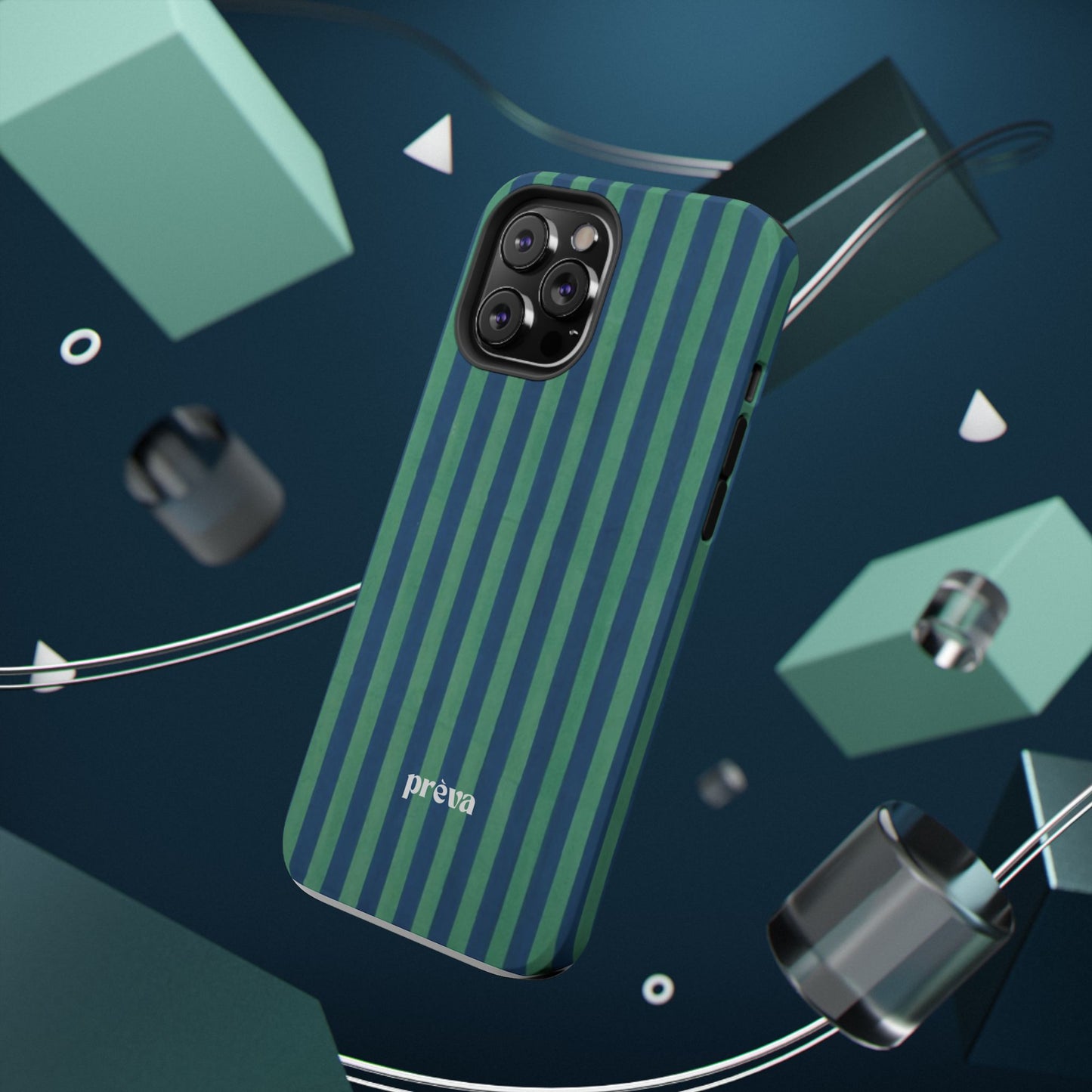 Green & Blue Stripes Phone Case