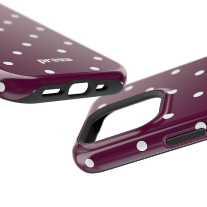 Maroon Polka Dot Phone Case