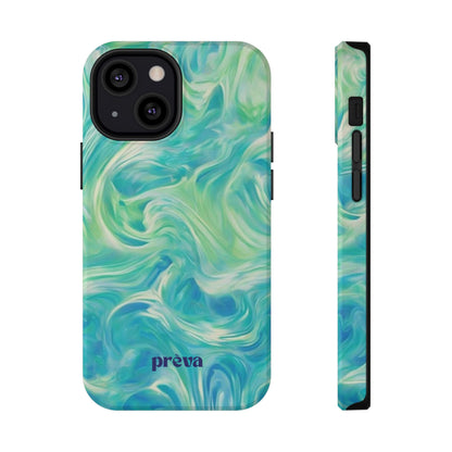 Teal & Green Swirl Phone Case